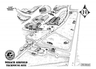 This sketch shows the layout of the museums and technical site