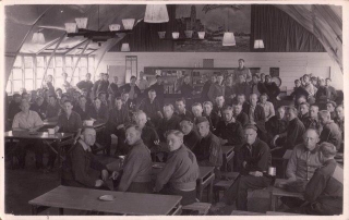 A group of prisoners at Debach. 